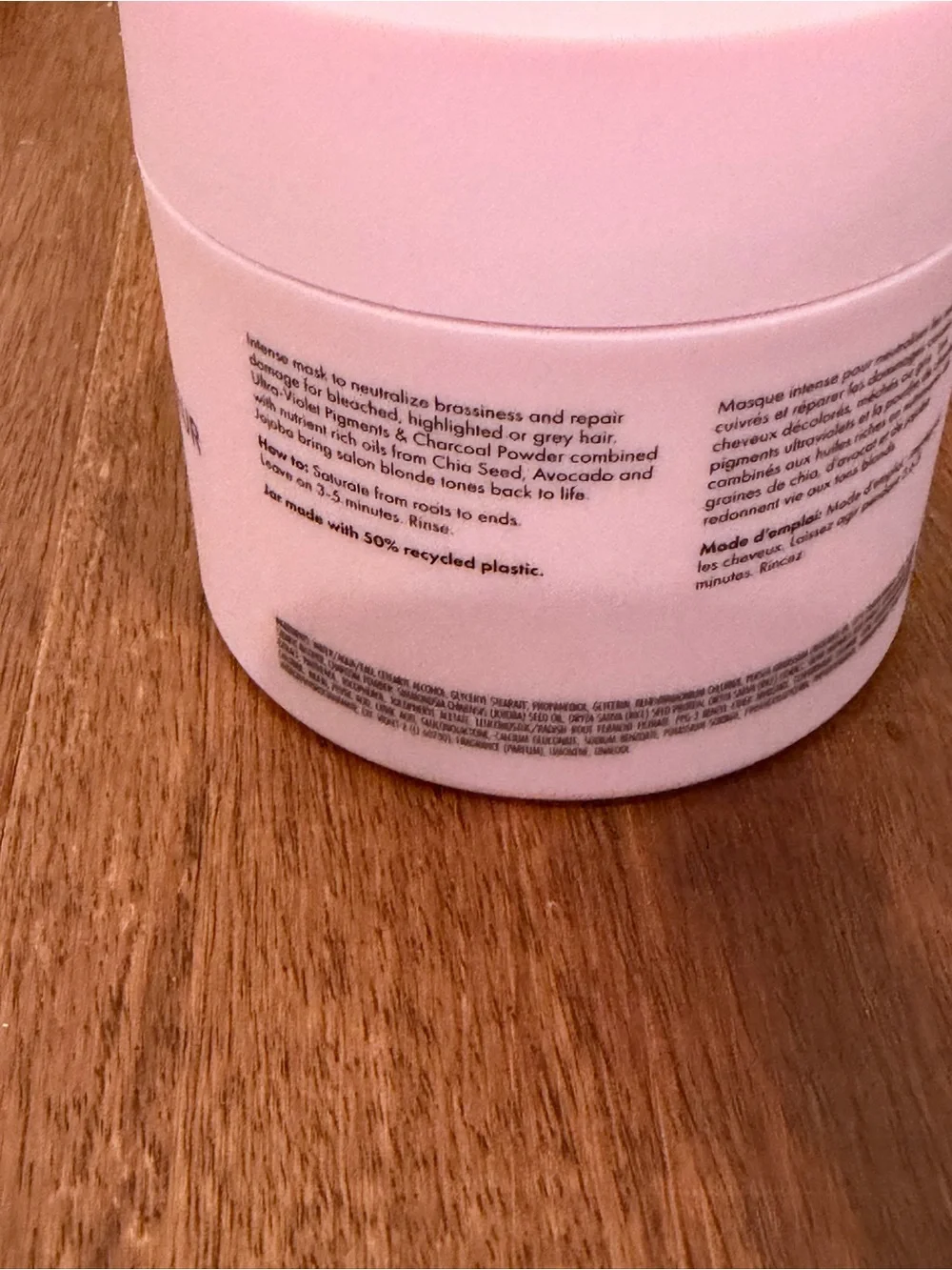 Fekkai Blonde Rx Anti-Brass Repair Mask — Light Pink Jar